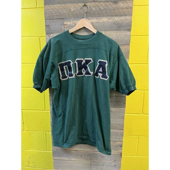 VINTAGE Eagle Athletic Pi Kappa Alpha Fraternity Jersey Mens L David - Picture 1 of 5